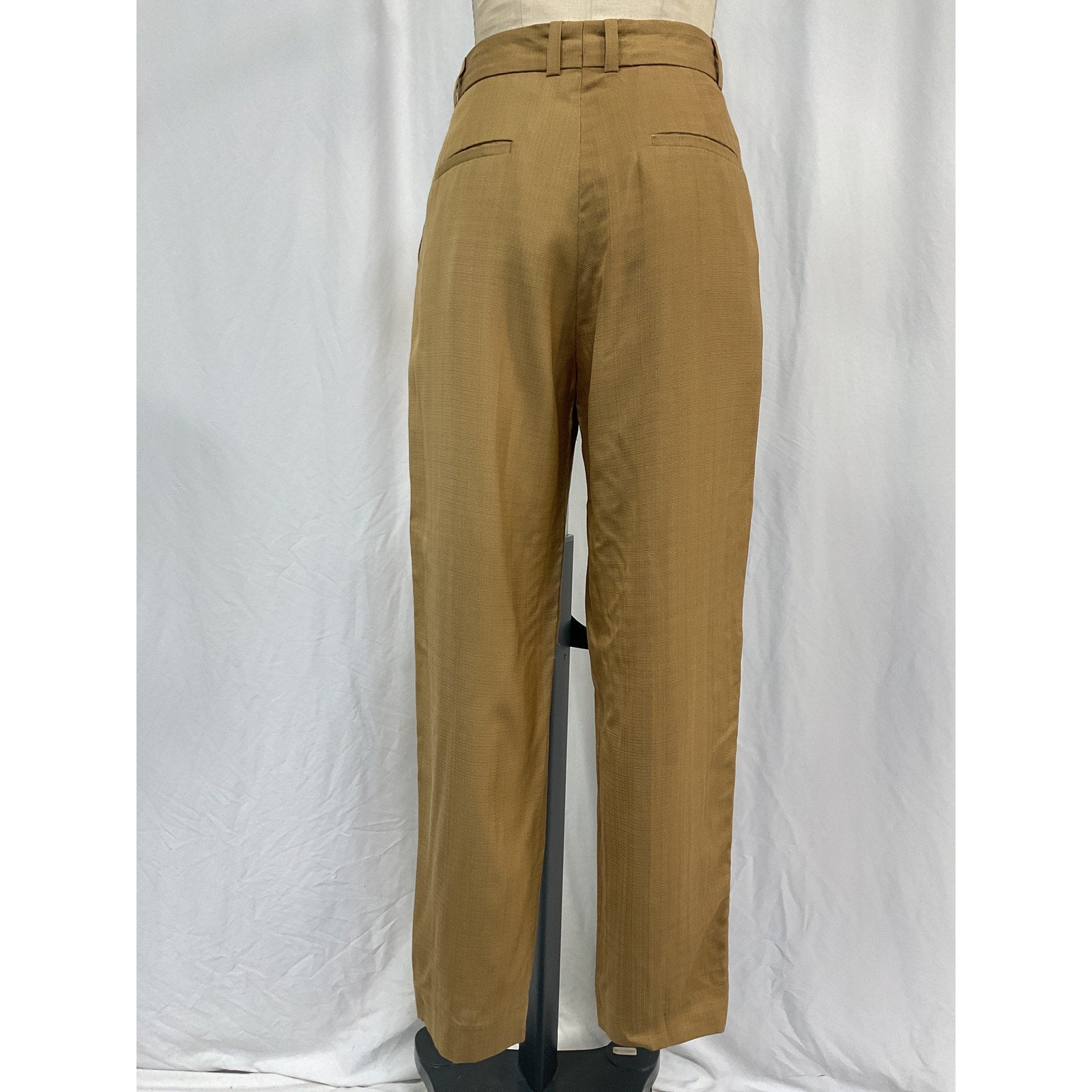 Sandro Tailored Tapered Beige Viscose Trousers Size 36