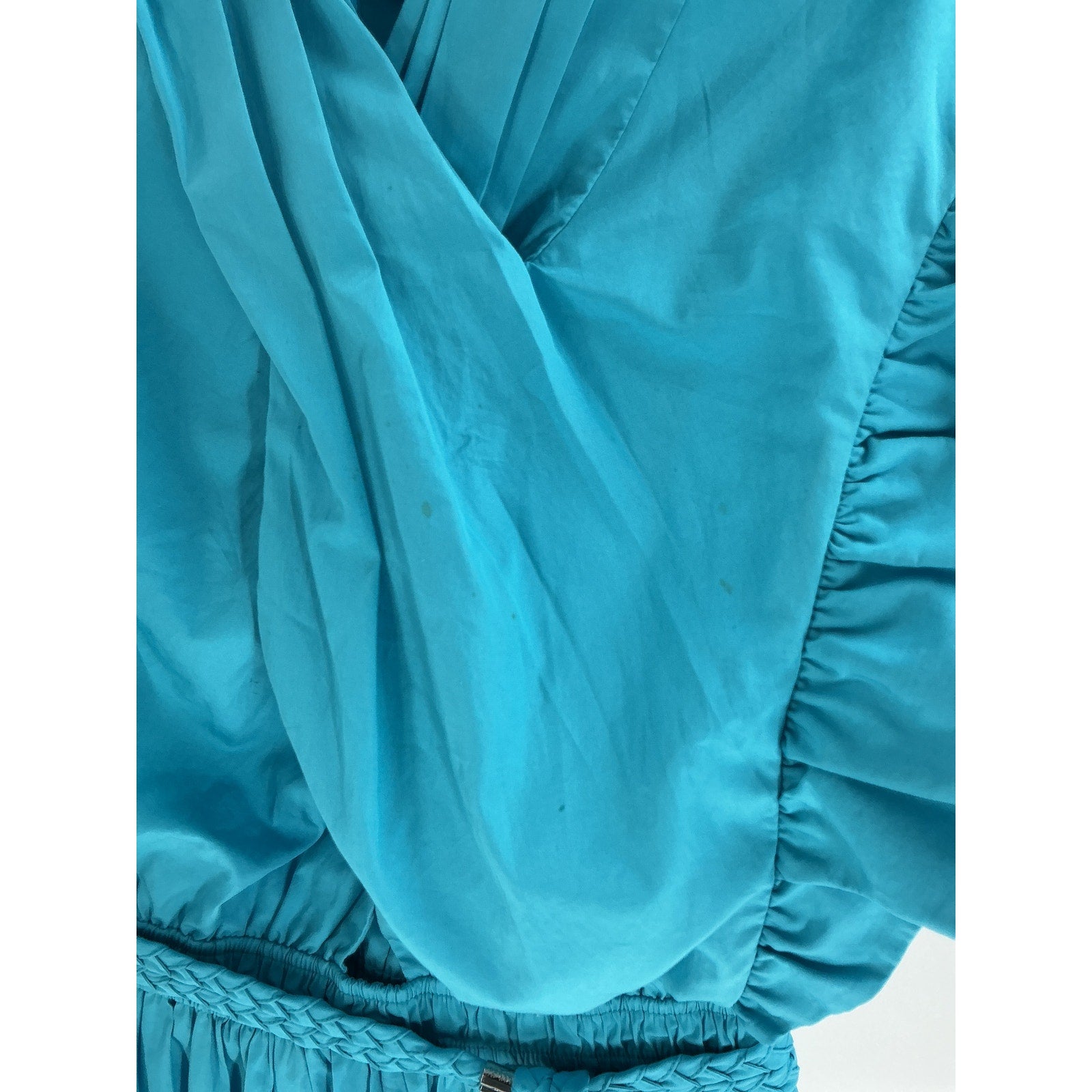Derek Lam 'Finn' Blue Ruffle Wrap Dress Size 6