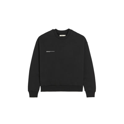 Pangaia 'Signature' Black Cotton Sweatshirt Size S