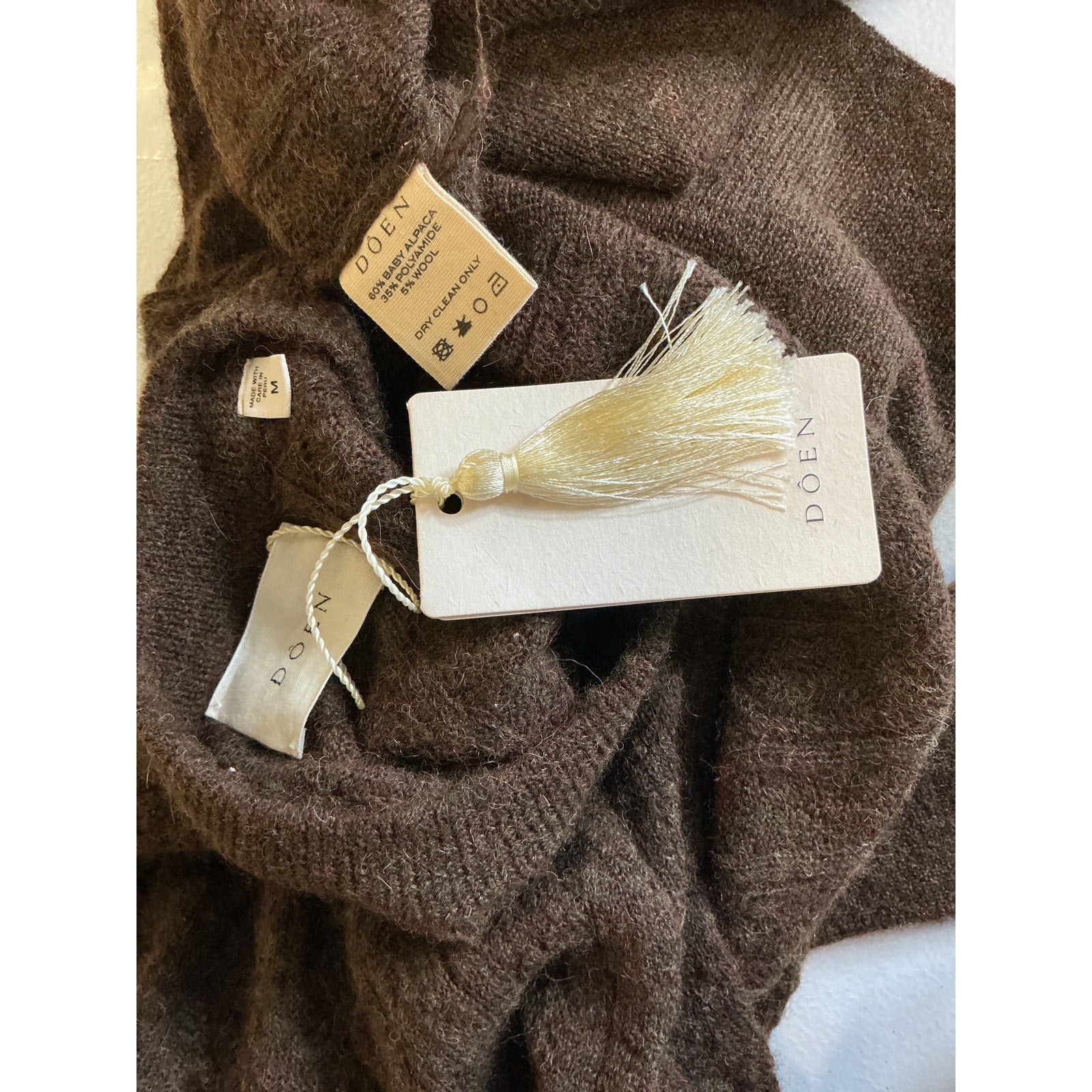 D�en 'Eileen' Brown Cardigan Size M
