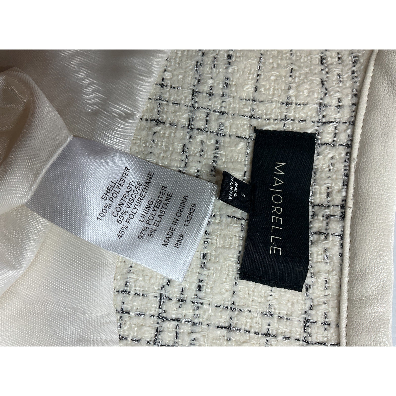 Majorelle 'Tammy' White Polyester Mini Dress Size S
