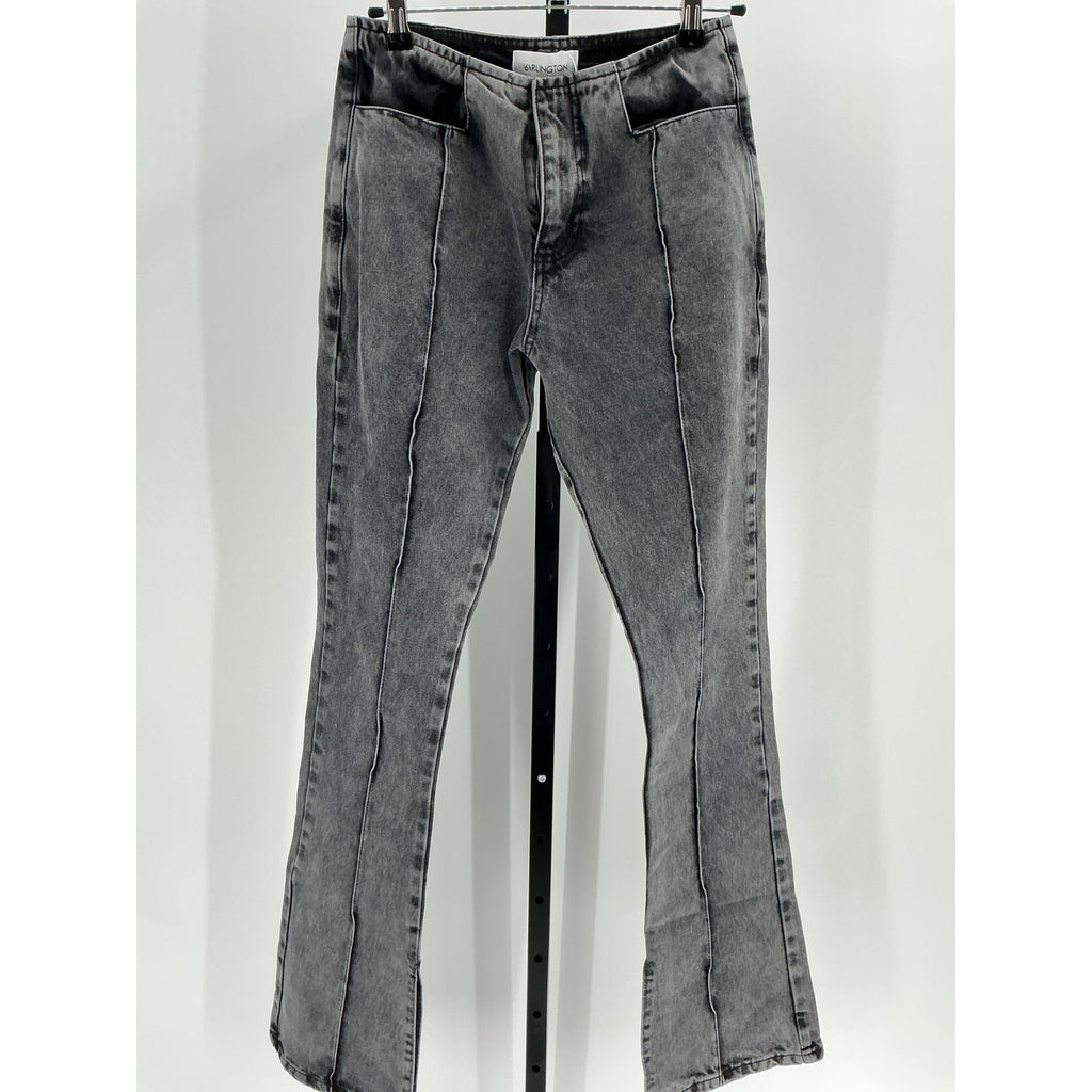 16Arlington 'Maroa' Grey Denim High-Rise Flared Denim Jeans Size 6 - NWT