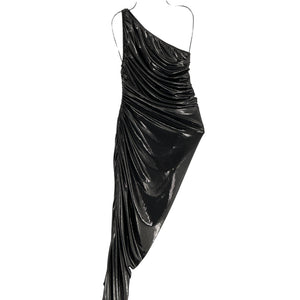 Norma Kamali 'Diana' Black Polyester Gown Size S