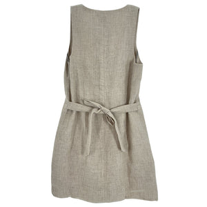 Faithfull The Brand Button Front Tan Marinia Mini Dress Size 2
