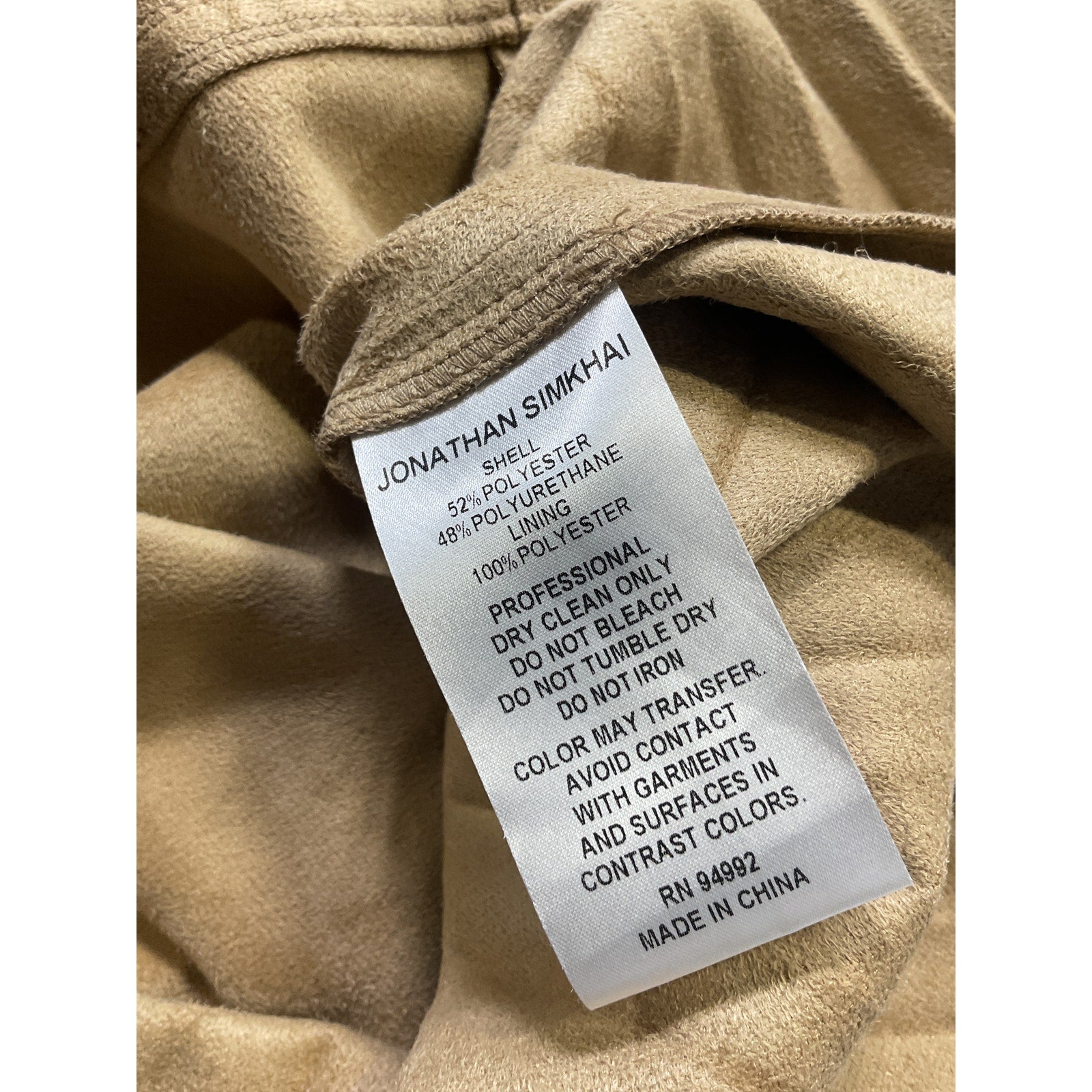 Simkhai 'Cindy' Tan Vegan Leather Pleated Mini Dress Size 2