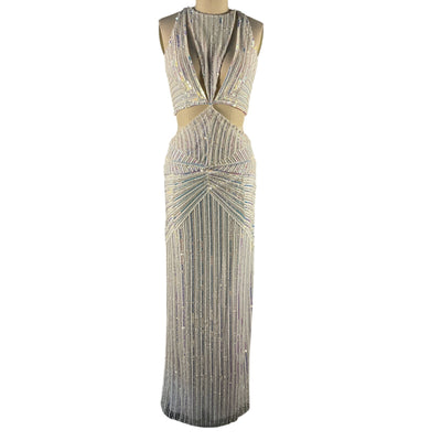 Retrofête Embellished White Millie Dress Size XS