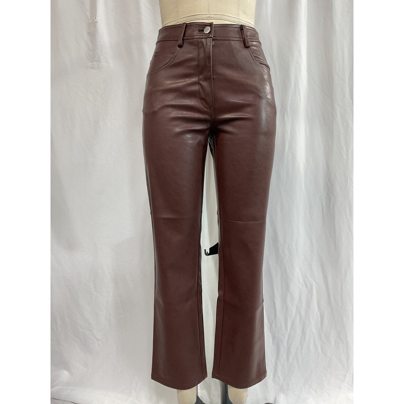 Miaou 'Junior' Brown Faux Leather Pant Size S