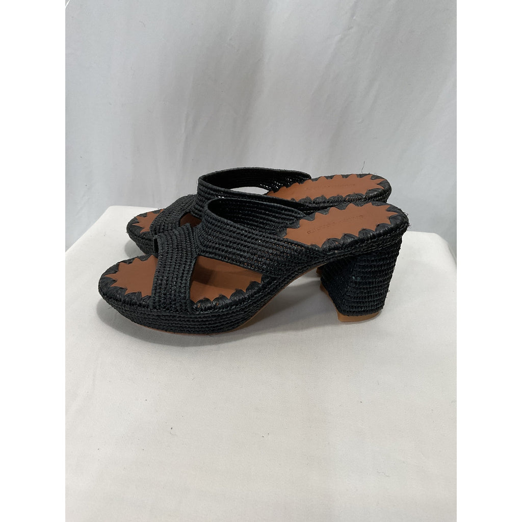 Carrie Forbes Mm Black Modele Andre Platform Sandal Size 6