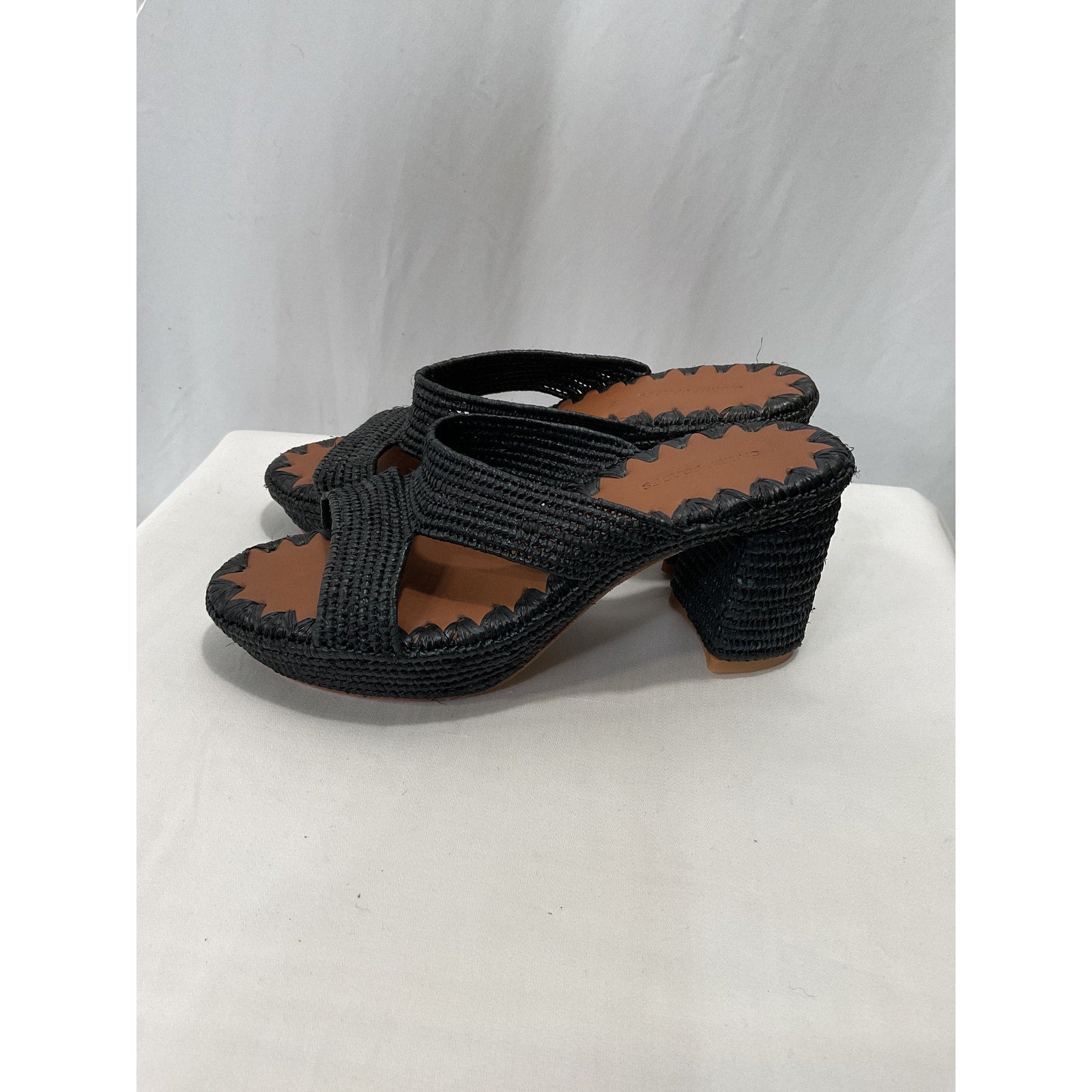 Carrie Forbes Mm Black Modele Andre Platform Sandal Size 6