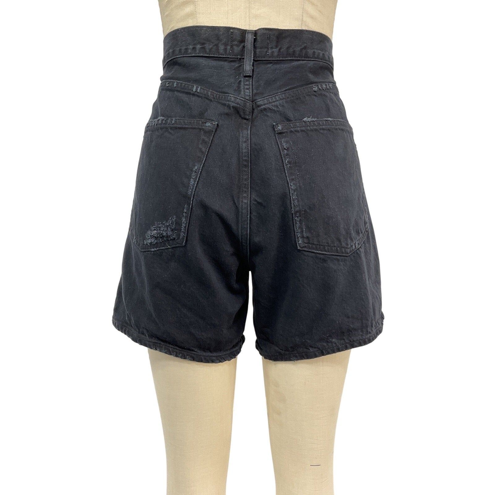 Agolde 'Stella' Black Cotton Short Size 29