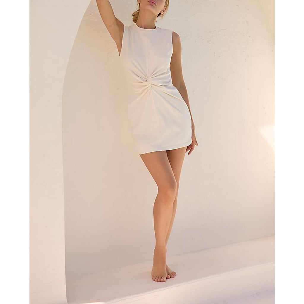 Lspace 'Danika' Cream Cotton Mini Dress Size S