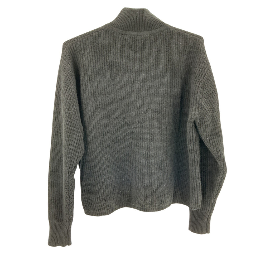 Jenni Kayne Black Cashmere Half Zip Sweater Size XS