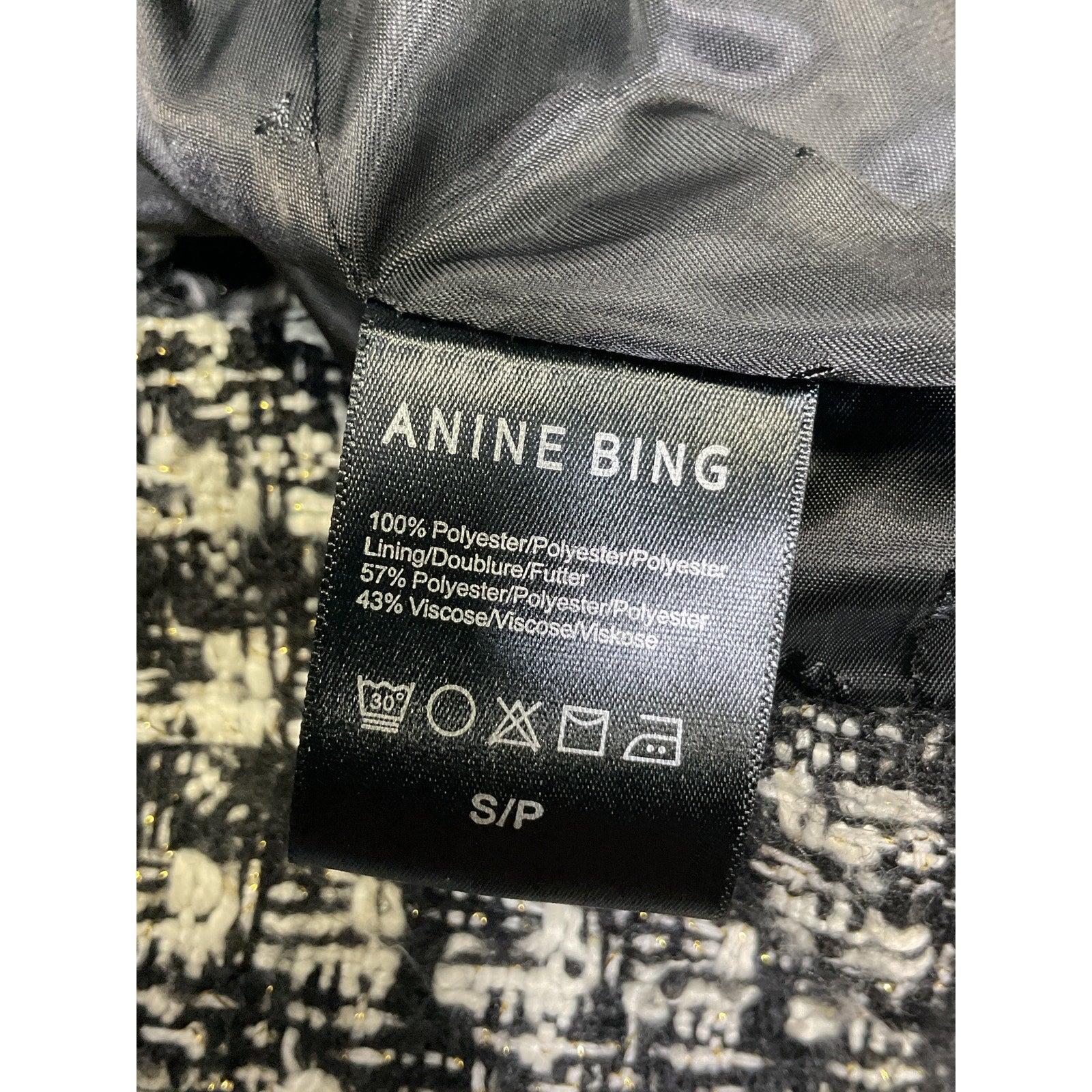 Anine Bing 'Adriana' Black Jacket Size S