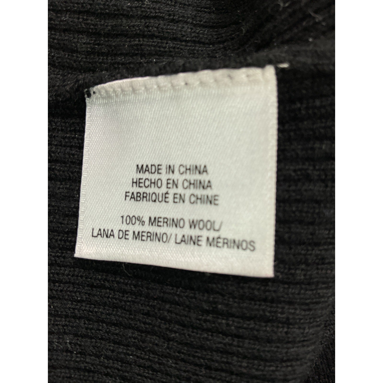 Favorite Daughter Black 'The Take It Easy' Merino Wool Rib Scoop Neck Tank Top Size S