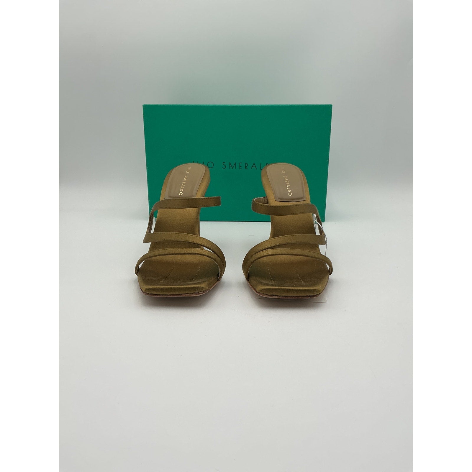 Ilio Smeraldo X Maeve Reilly Green Leather Strappy Mule Size 9
