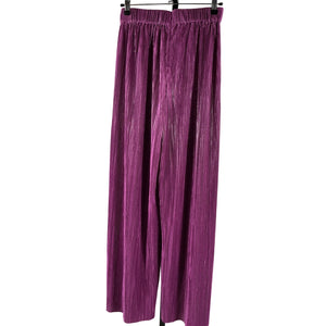 Sabina Musayev Pleated Shiny Fuchsia Tom Pants Size S