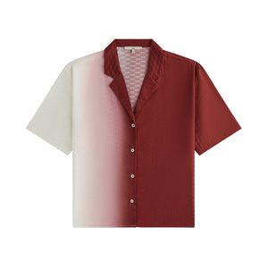 Kith 'Elena' Red Ii Ombre Monogram Shirt Size M