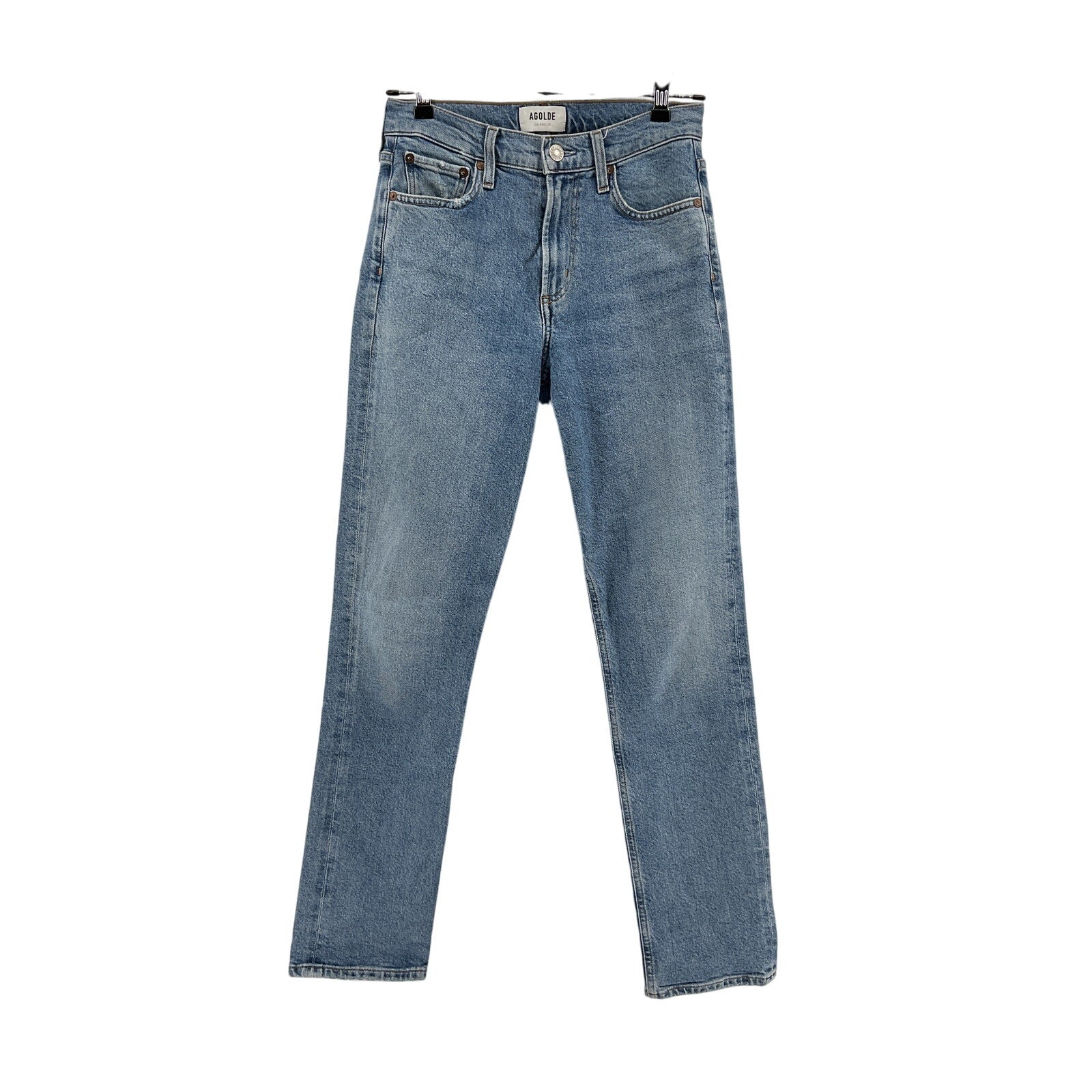 Agolde Lyle Low Rise Blue Cotton Slim Denim Jean Size 24