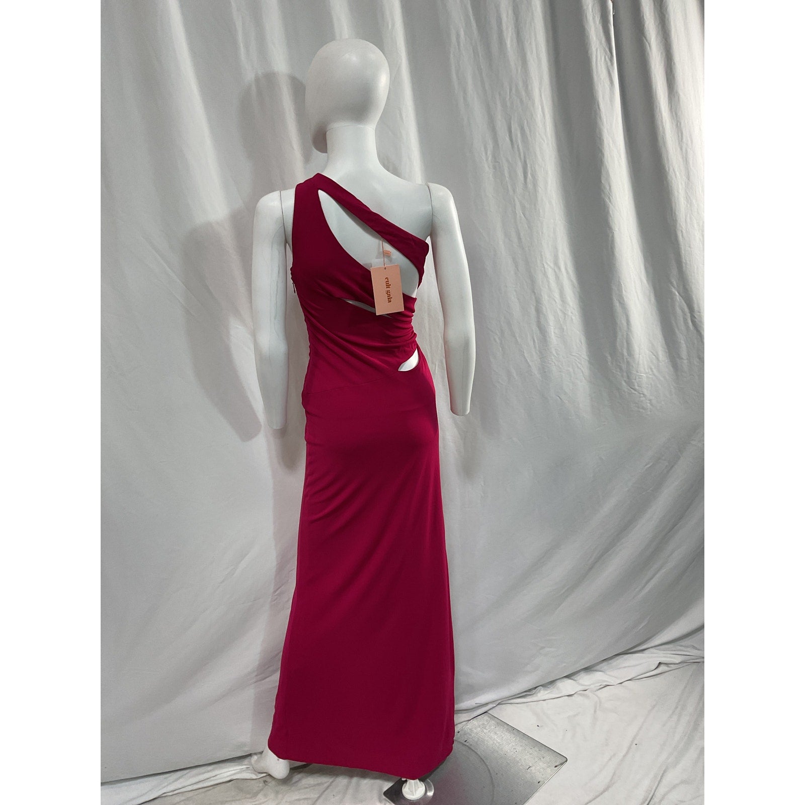 Cult Gaia 'Zinna' Pink Cut Out Crepe Gown Size XS - NWT