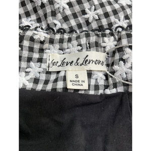 For Love & Lemons Embroidered Black Mimi Pants Size S