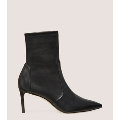 Stuart Weitzman Polish Black City 75 Stretch Bootie Size 7.5