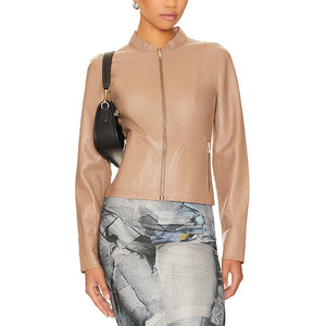 Lamarque Sleek Mocha And Gold Chapin Jacket Size S