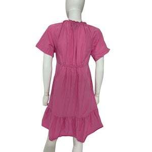 Hatch x A Pea In The Pod Tiered Wild Orchid Raglan Mini Dress Size XS