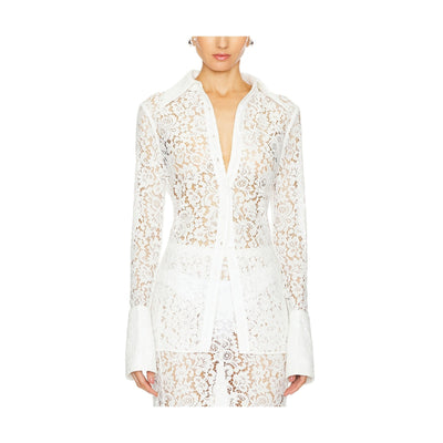 Ronny Kobo Lace White Hana Blouse Size XS