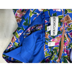 Veronica Beard 'Grigore' Blue Polyester Floral Pant Size 0