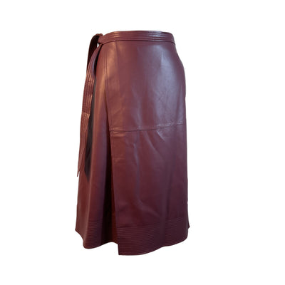 Simkhai Wrap Dark Red Bia Midi Skirt Size 2