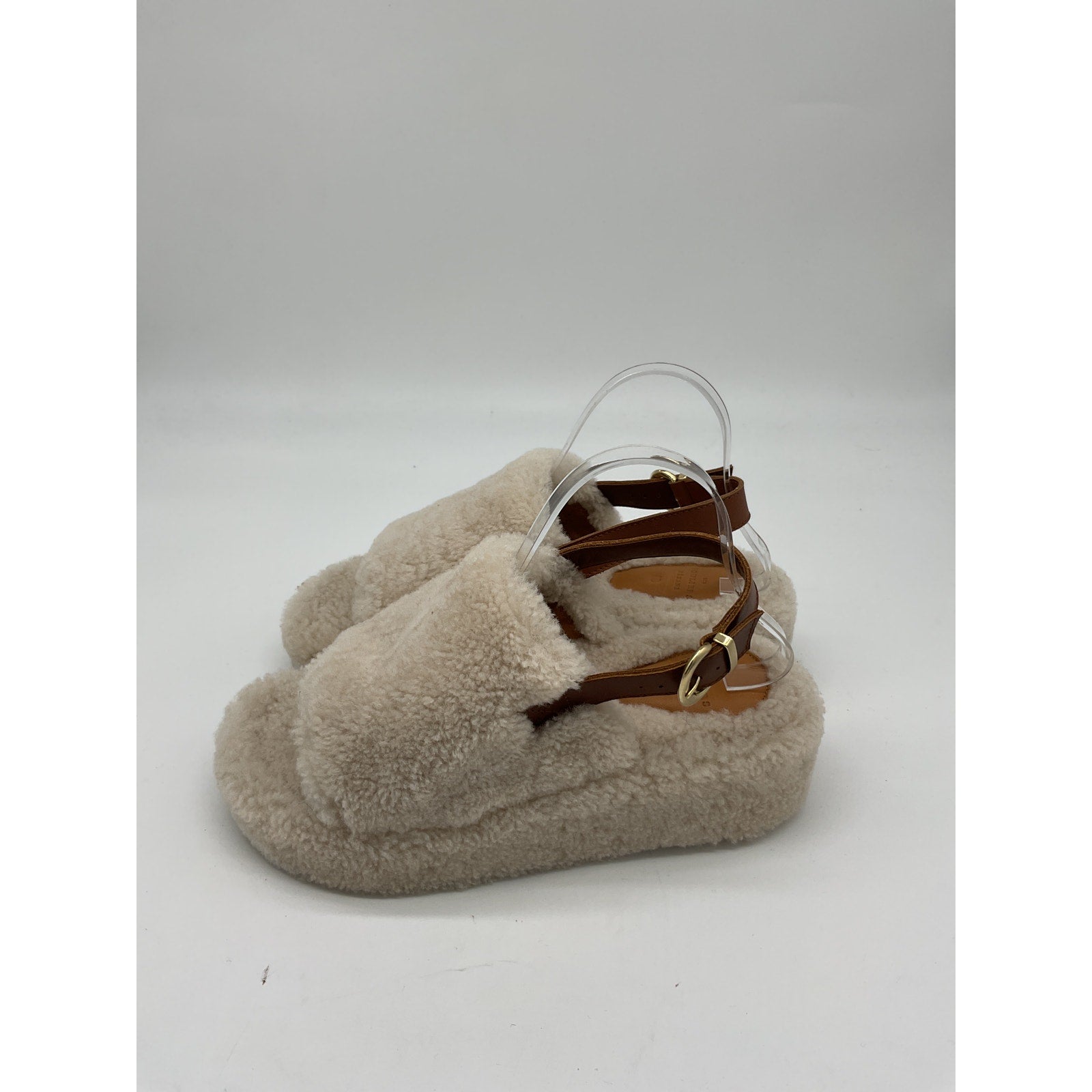 Sézane 'Greta' White Wool Mule Souliers Size 40