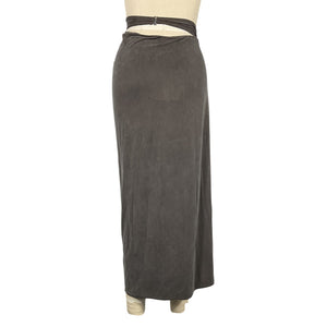 Jacquemus Draped Brown Espelho Skirt Size M NWT