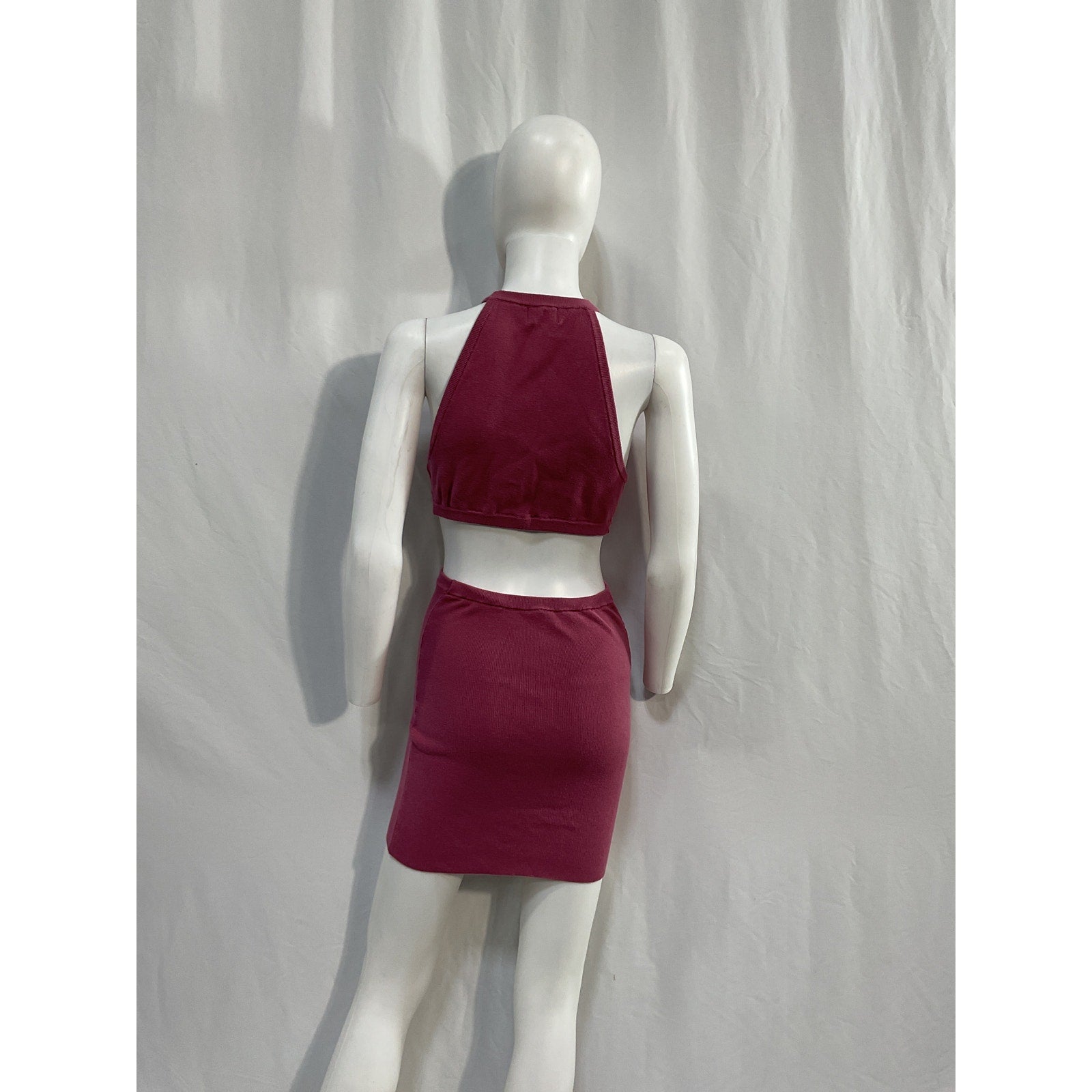 Michael Costello 'Niko' Pink Rayon Knit Mini Dress Size S