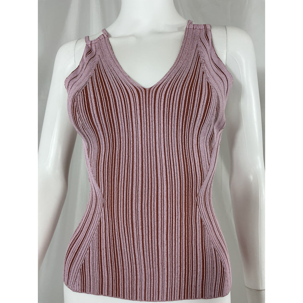 Paris Georgia Criss Cross Pink Viscose Camisole Top Size XS / S