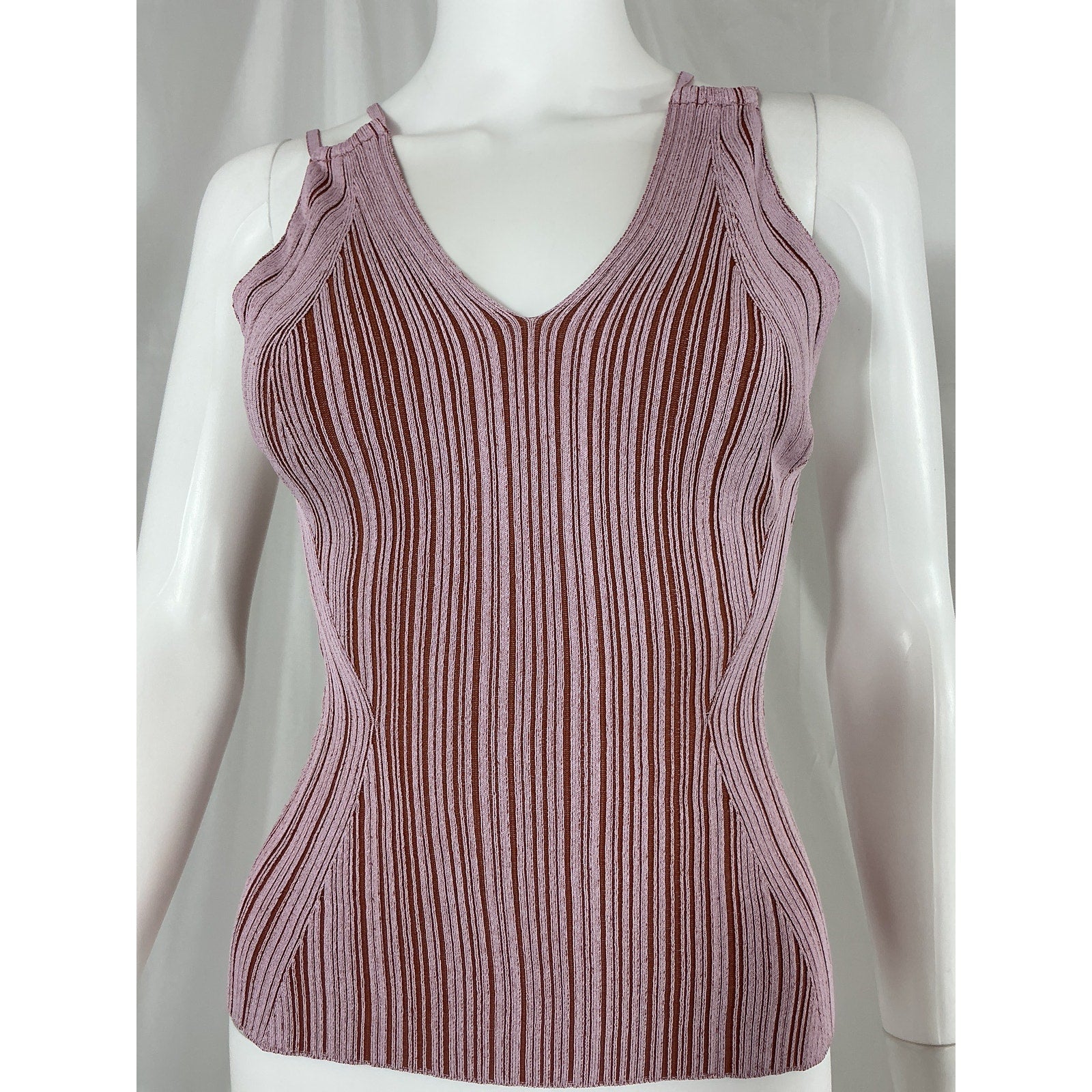 Paris Georgia Criss Cross Pink Viscose Camisole Top Size XS / S