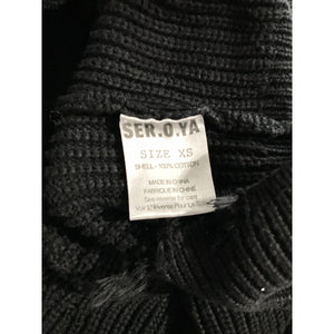 Ser.O.Ya Distressed Black Devin Sweater Size XS