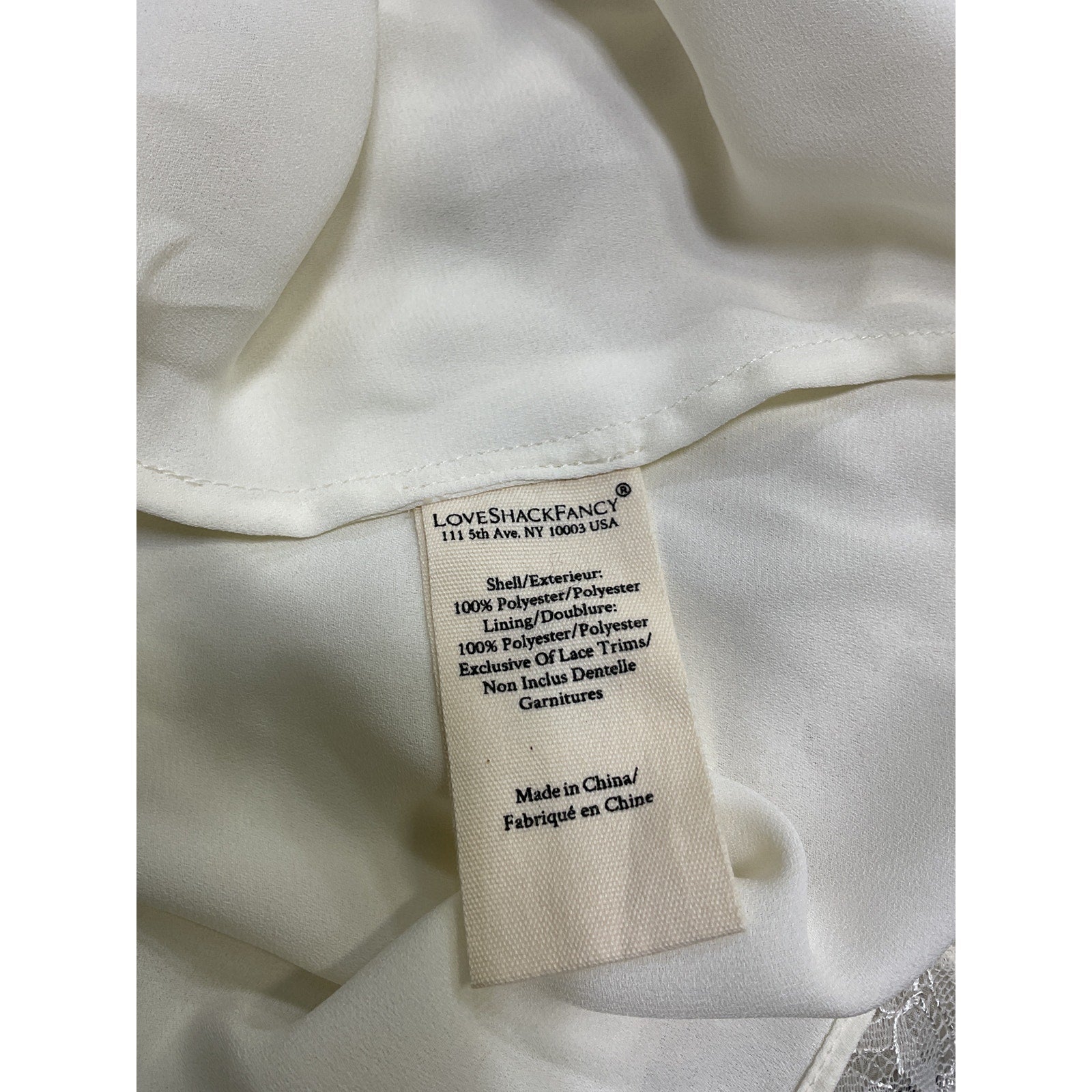 Loveshackfancy 'Rosney' Beige Polyester Lace Maxi Dress Size 6