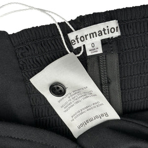 Reformation Ruched Black Ivy Top Size 0