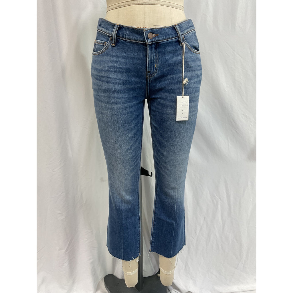 Hatch 'The Crop' Blue Cotton Maternity Denim Jean Size 26 - NWT