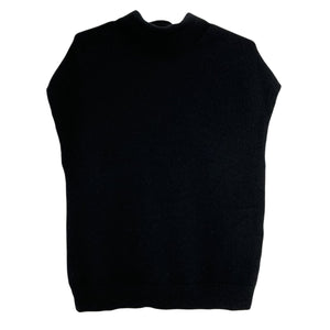 Vince Wool Blend Black Mock Turtleneck Sweater Vest Size M
