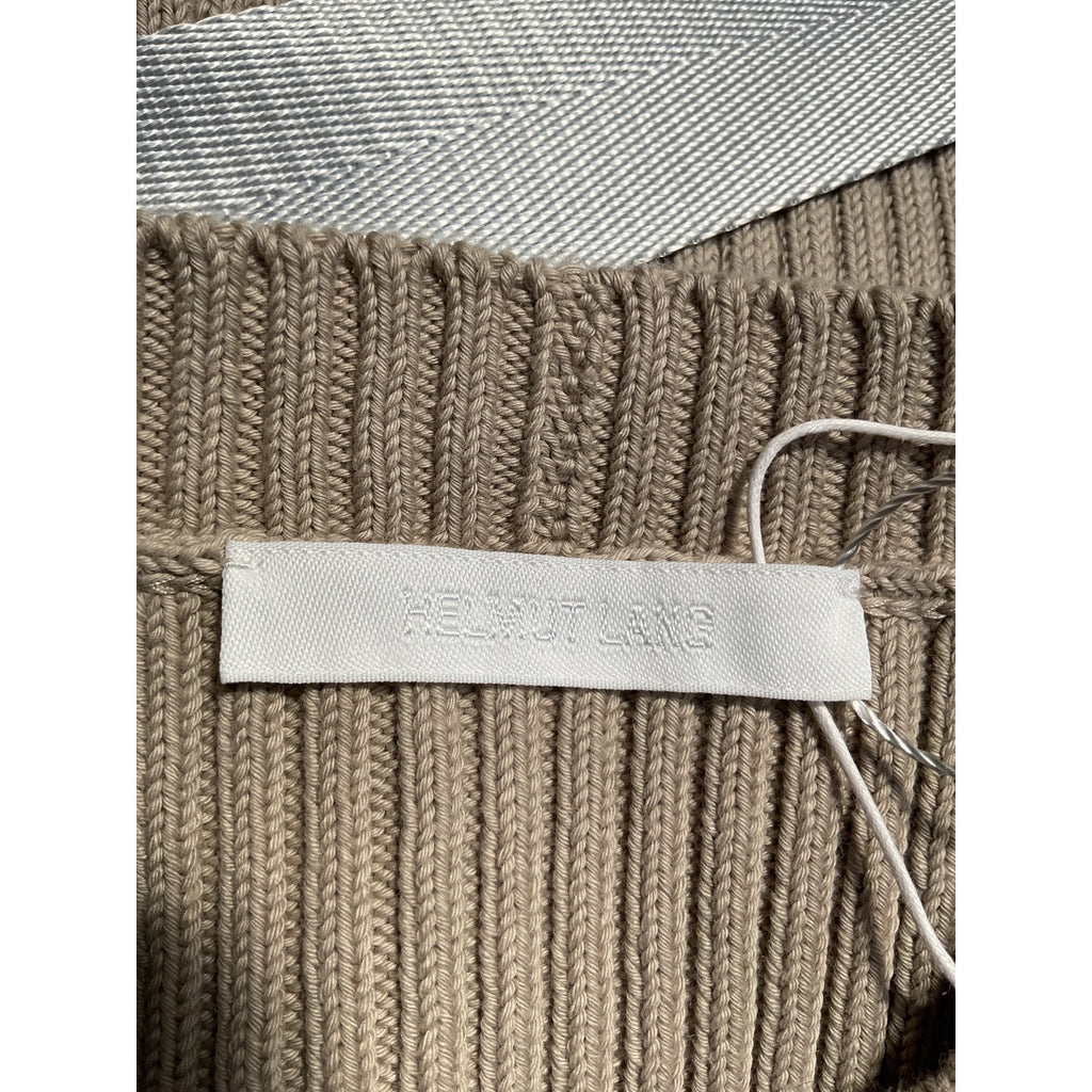 Helmut Lang Seatbelt Beige Cotton Tank Top Size L