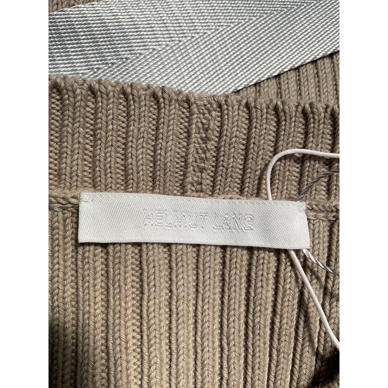 Helmut Lang Seatbelt Beige Cotton Tank Top Size L