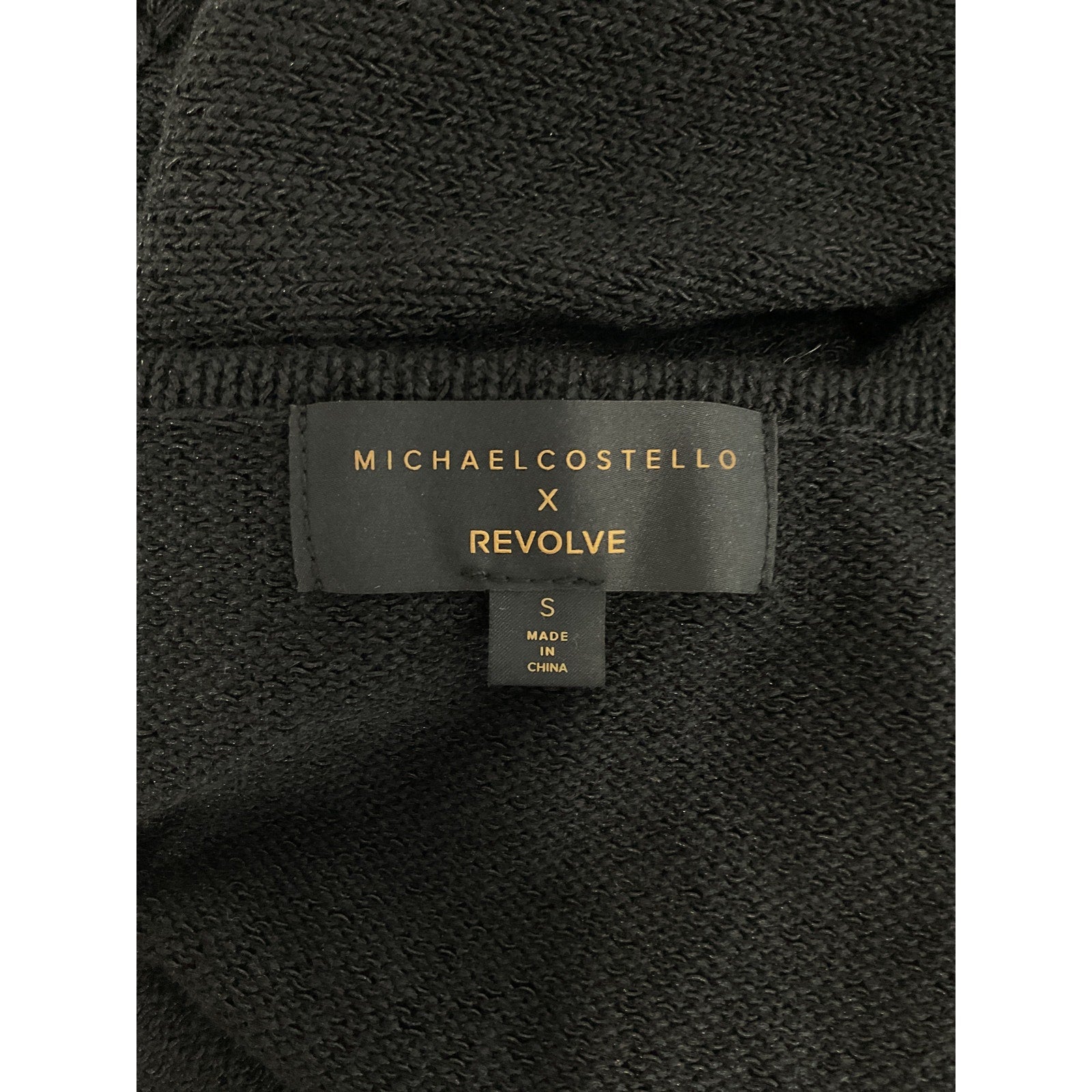 Michael Costello x Revolve 'Nicola' Black Mixed Crochet Maxi Dress Size S