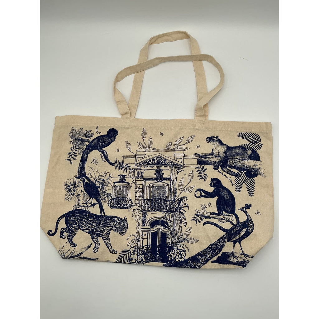 S�zane 'Paraiso' Blue Cotton Tote Bag