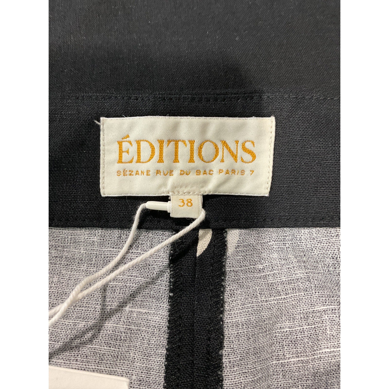 Sézane 'Tymo' Black Linen Trousers Size 38 NWT