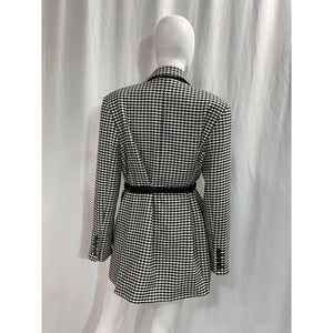 Veronica Beard 'Hutchinson' Black Houndstooth Dickey Jacket Size L