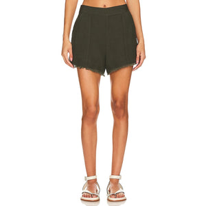 Simkhai 'Dax' Green Linen Short Size S