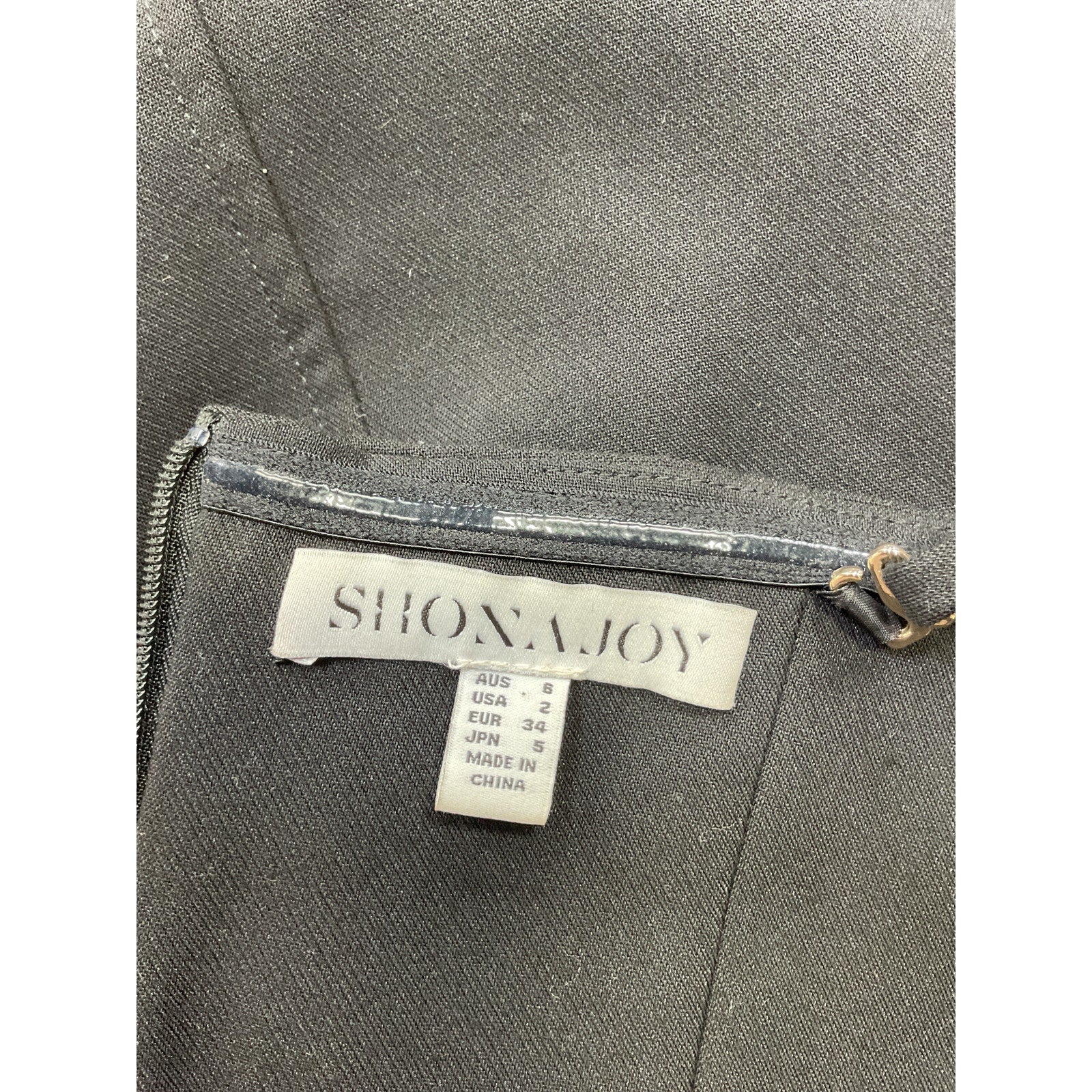 Shona Joy 'Irena' Black Polyester Strapless Bustier Mini Dress Size 2