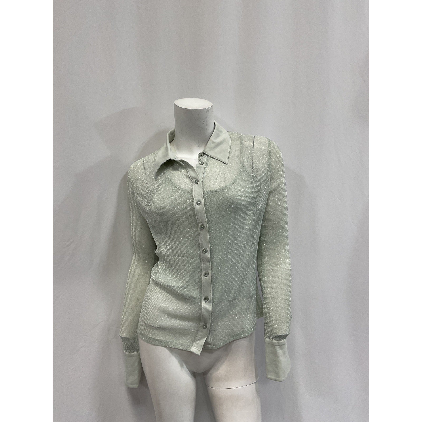 Simkhai 'Tia' Green Nylon With Cami Blouse Size S