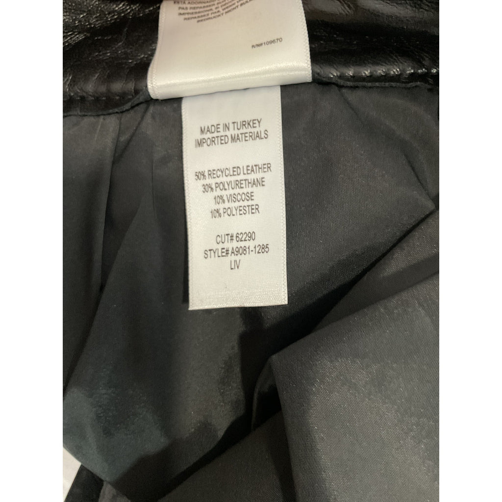 Agolde 'Liv' Black Leather Mini Skirt Size 29